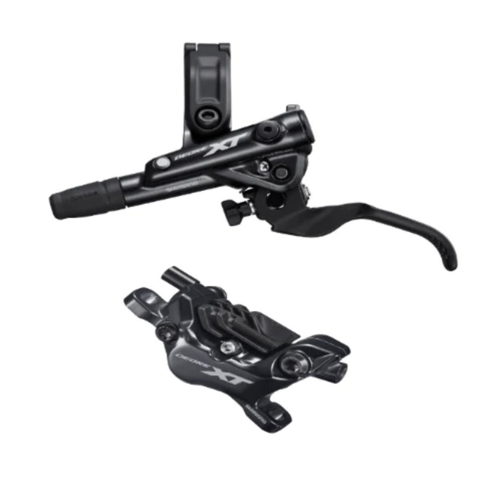 Shimano Deore XT BR-M8120/BL-M8100 XT 4 pot bled brake lever/post mount calliper, front right